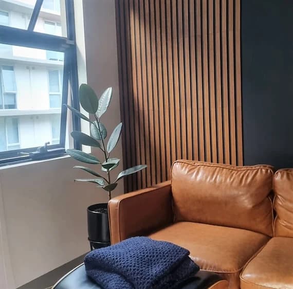 Wooden Slat Panel Feature Wall