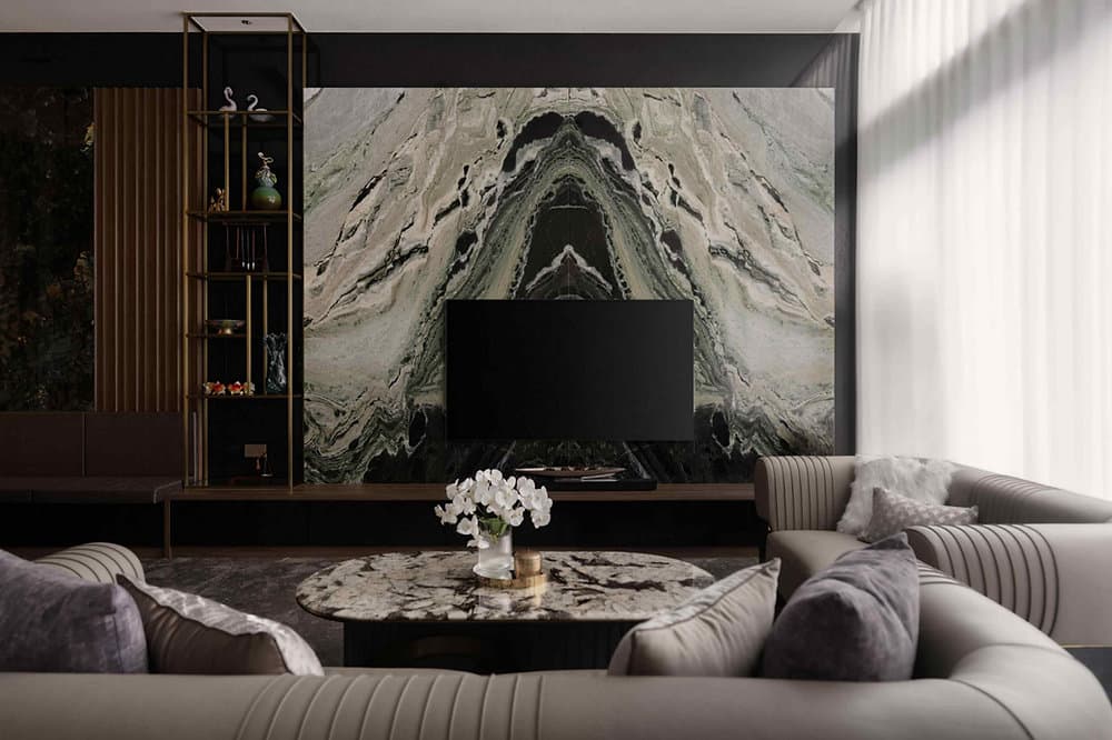 Marble & Laminate Feature Wall
