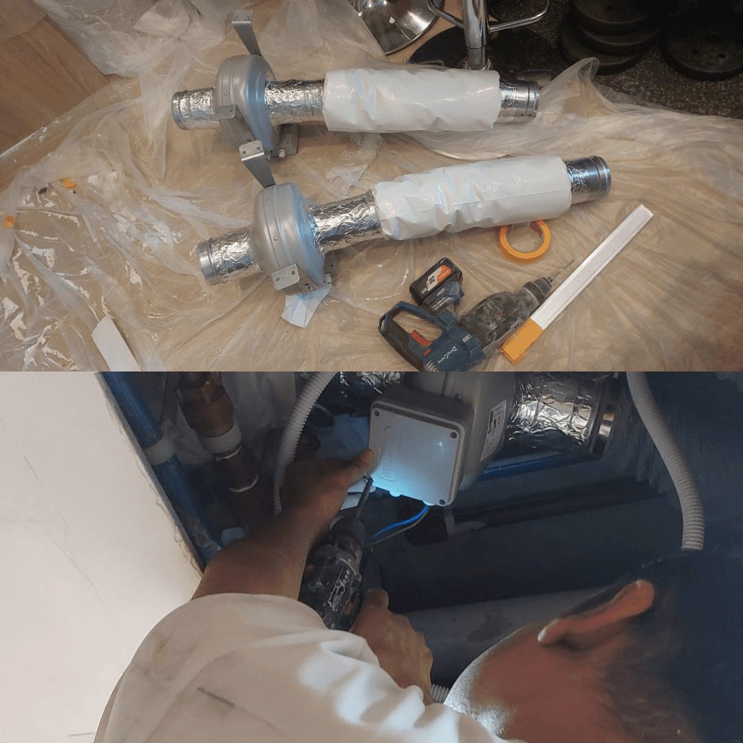 Installation Centro-M EC Inline centrifugal fans with EC motor